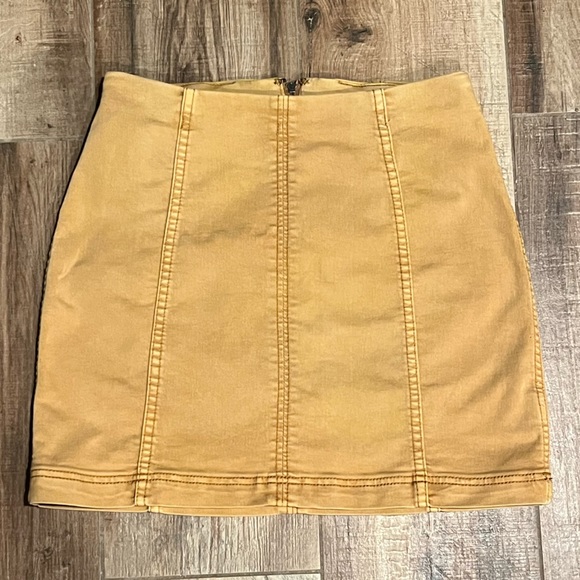 Free People Modern Femme Denim Mini Boho Skirt - Picture 2 of 7